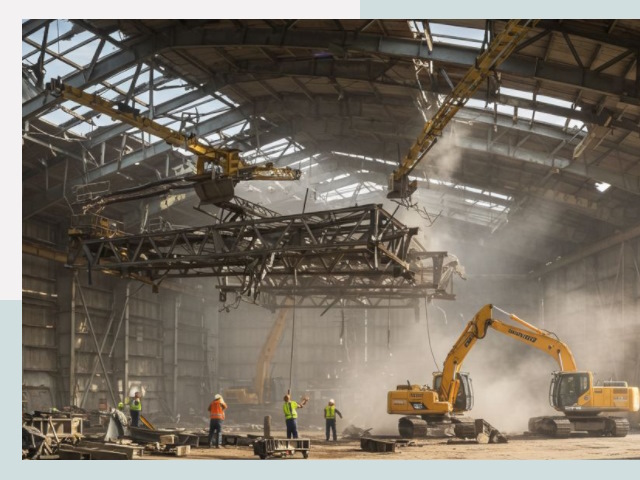 Демонтаж ангаров в Реутове от 624 руб. за м²